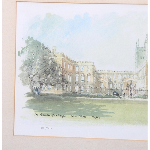 680 - Sir Hugh Casson, The Garden Quadrangle New College Oxford, signed in pencil, no. 251/500, 25cm x 40c... 