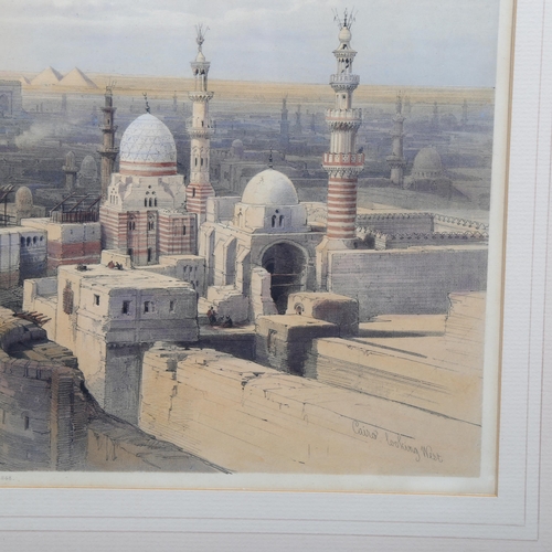 685 - After David Roberts RA (1796 - 1864), Cairo looking west, lithograph by Louis Haghe, 34cm x 52cm, fr... 