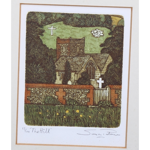 691 - Simon Palmer, 3 limited edition coloured etchings, all signed and numbered in pencil, plate 12cm x 1... 