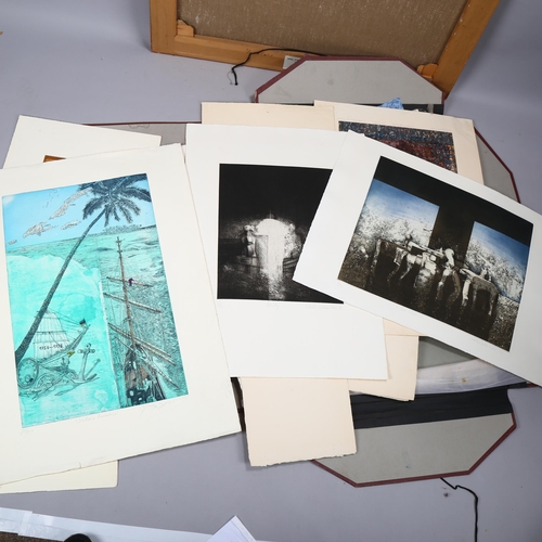 712 - A folder of various prints