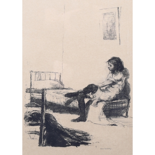 743 - Ethel Gabain (1883 - 1950), le lever de l'ouvriere, lithograph, 1912, signed in pencil, from an edit... 