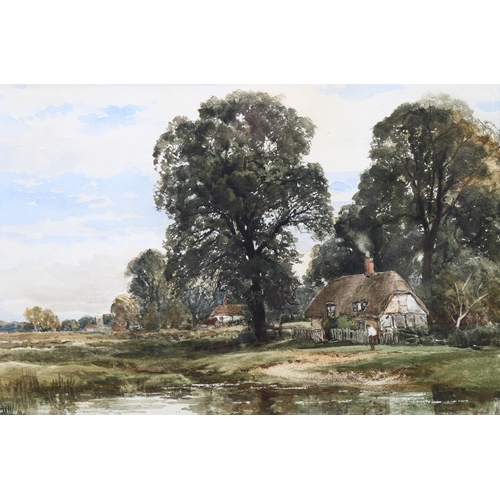 749 - Edmund Morison Wimperis, country cottages, watercolour, signed, 25cm x 35cm, framed