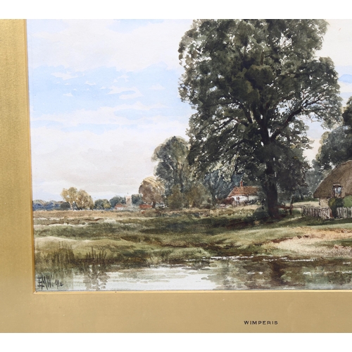 749 - Edmund Morison Wimperis, country cottages, watercolour, signed, 25cm x 35cm, framed