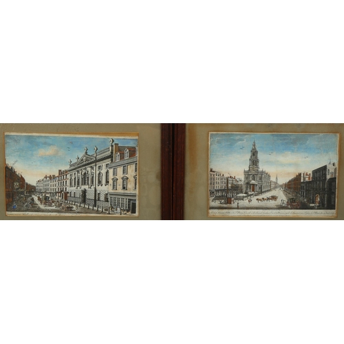 767 - Robert Sayer, 2 rare London views of Somerset House and Ironmongers' Hall, hand coloured engravings,... 