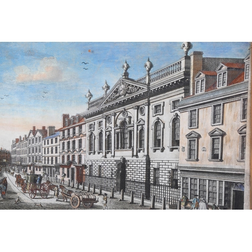 767 - Robert Sayer, 2 rare London views of Somerset House and Ironmongers' Hall, hand coloured engravings,... 