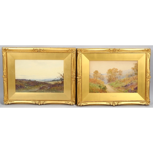 777 - Albert Kinsley (1852 - 1945), Surrey views, pair of watercolours, signed, 25cm x 37cm, framed