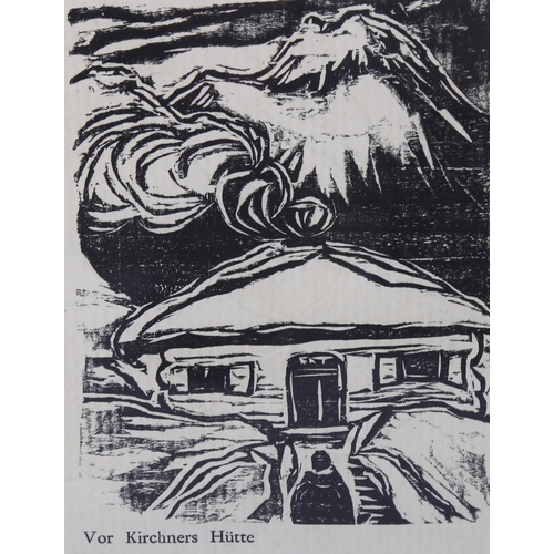 790 - Nele Van De Velde, 3 woodcuts for Kirchner Genius issue circa 1920, image 13cm x 10cm, mounted in co... 