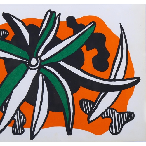 798 - Fernand Leger, abstract, lithograph for Homage Leger 1971 XXe Siecle, 23cm x 30cm, framed