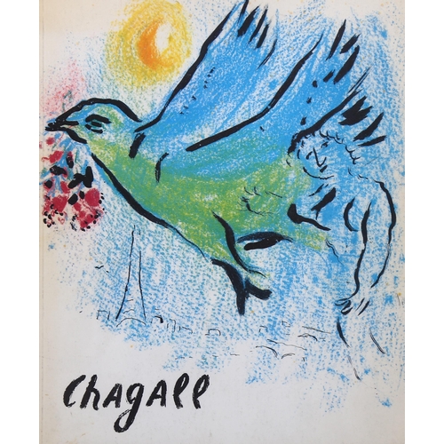 802 - Marc Chagall, gallery cover, colour lithograph, published 1967 by J Wolfensberger Zurich, 23cm x 20c... 