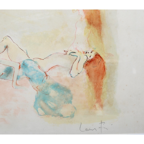 803 - Leonor Fini, figures, lithograph, from All Prints deluxe edition, signed in pencil, 37cm x 55cm, fra... 