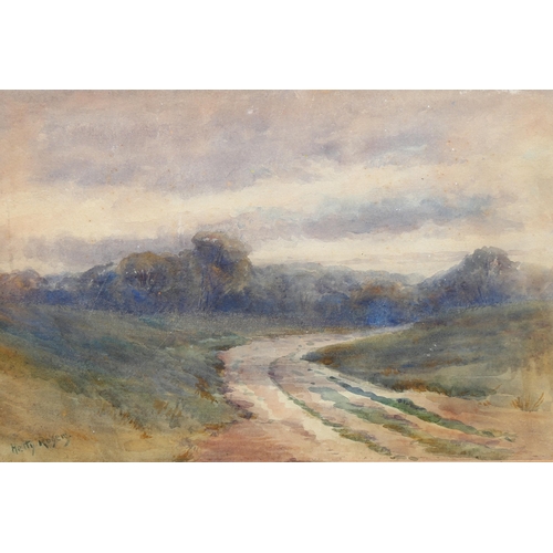 813 - Hetty Rogers, rural landscape, watercolour, signed, 17cm x 25cm, framed