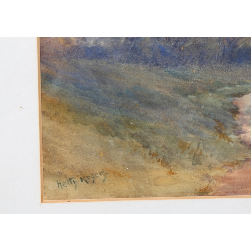 813 - Hetty Rogers, rural landscape, watercolour, signed, 17cm x 25cm, framed