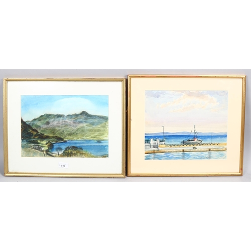 819 - Irene Bache (1901 - 1999), pair of watercolours, Scottish scenes, 25cm x 35cm, framed