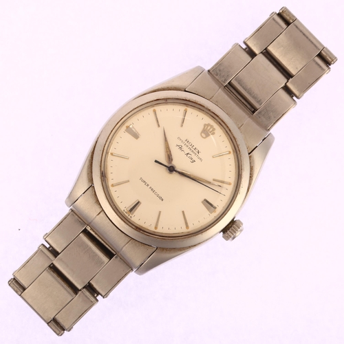 1002 - ROLEX - a stainless steel Oyster Perpetual Air-King Super Precision automatic bracelet watch, ref. 5... 