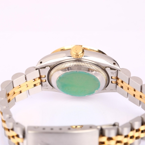 1022 - ROLEX - a lady's bi-metal Oyster Perpetual Datejust automatic bracelet watch, ref. 69173, circa 1991... 