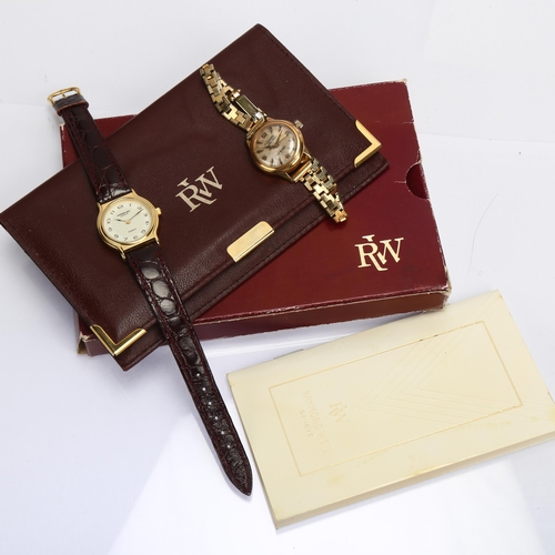 1030 - 2 lady's wristwatches, comprising Raymond Weil quartz, and Nivada, only Nivada working (2)