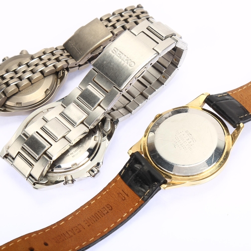 1031 - 3 x Seiko watches, including Kinetic 100M and Kinetic Titanium, only Kinetic models in working order... 