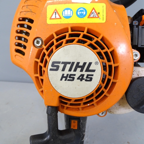 2691 - A Mountfield MB28D petrol brush cutter, and a Stihl HS45 hedge trimmer (2)