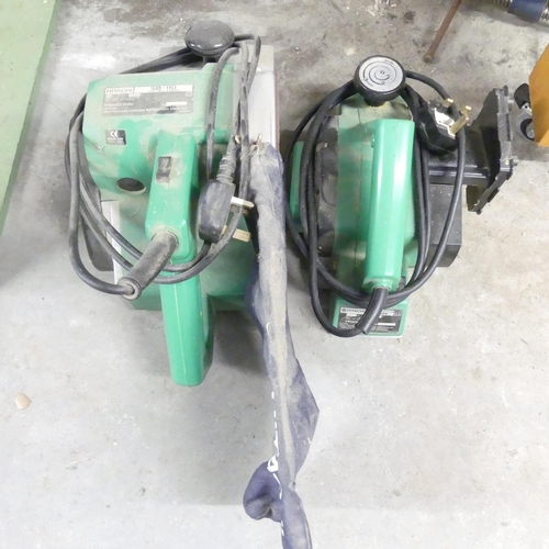 2708 - A Hitachi SB-110 belt sander, and a P20SA planer. (2)