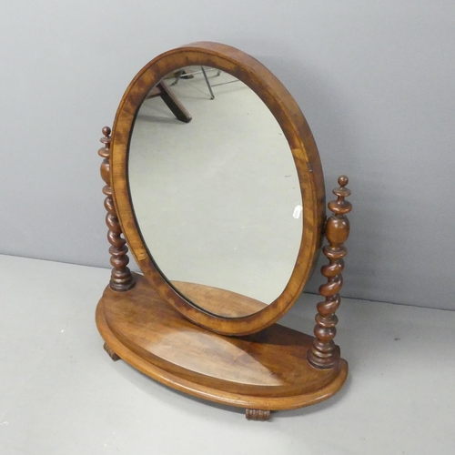 2716 - A Victorian mahogany dressing table mirror. 69x77x27cm.