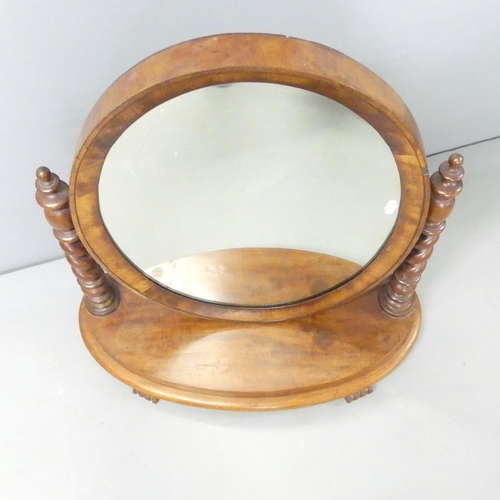 2716 - A Victorian mahogany dressing table mirror. 69x77x27cm.