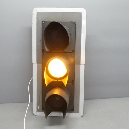 2722 - A re-wired traffic light, running on mains power. 56x116x66cm.