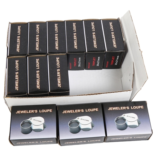 134 - A box of 12 new jewellers loupes