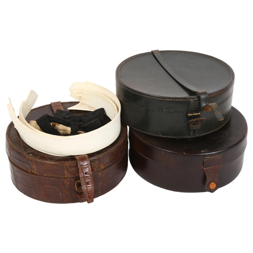 169 - 3 x 20th century leather collar boxes