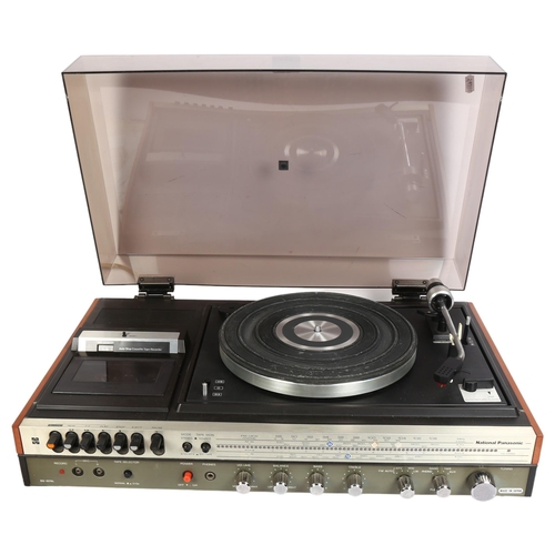 224 - PANASONIC - a Panasonic compact stereo system, including cassette tape recorder and record player, m... 