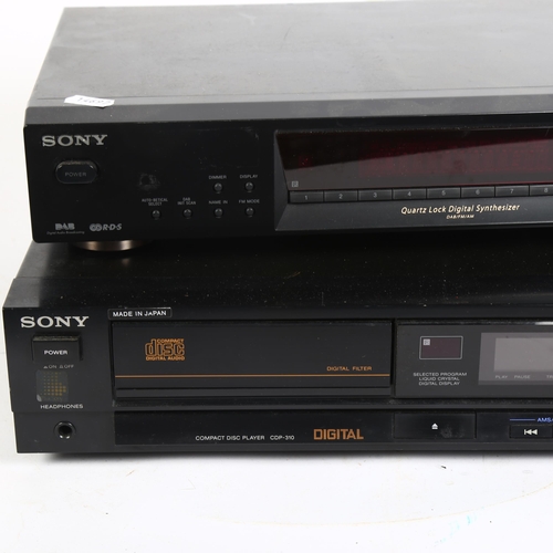 234 - A Sony Quartz Lock digital synthesizer, and a Sony Compact disc player, model CDP-310