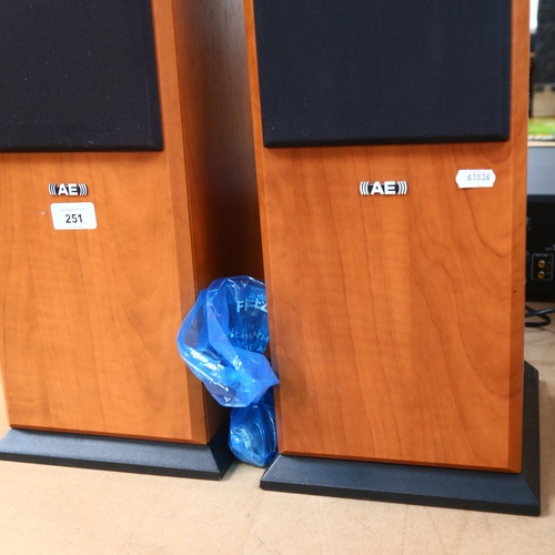 251 - A pair of Acoustic Energy Aegis Evo 3 floor standing stereo Hi-Fi speakers, serial nos. A20600260 an... 