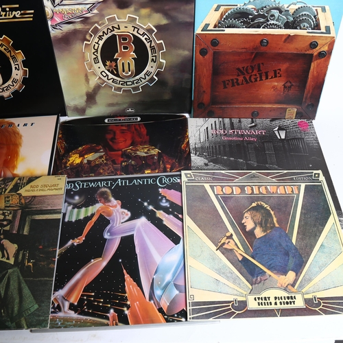 252 - A group of vinyl albums, to include many titles by Rod Stewart, and Bachman Turner (10)