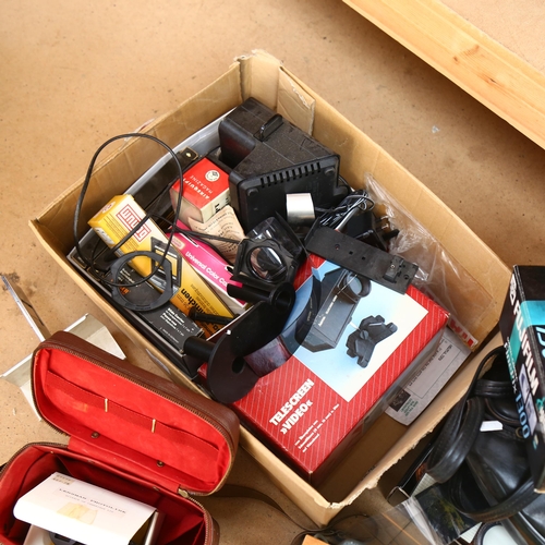 262 - A quantity of Vintage cameras and equipment, including a Fujifilm Finepix 1300 digital camera, a Bra... 