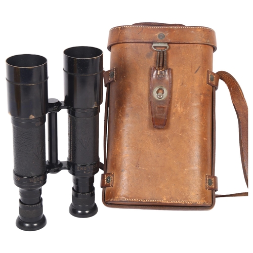 27 - DOLLOND, LONDON - a pair of inverted military binoculars, with military ciphers, marked N219 and 119... 