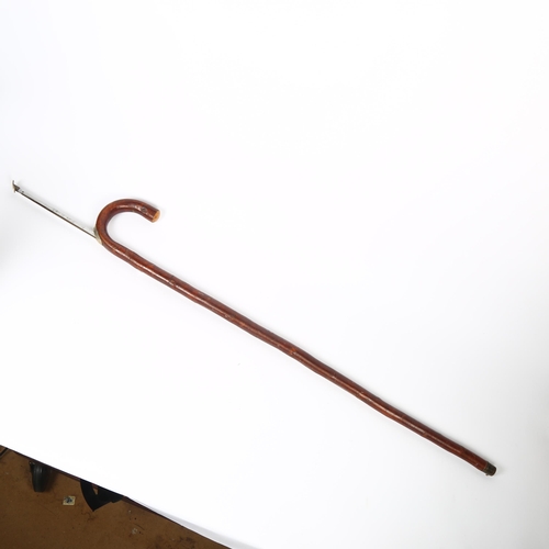4 - An early 20th century horse measuring walking stick, measuring to 17 hands, no maker's mark, walking... 