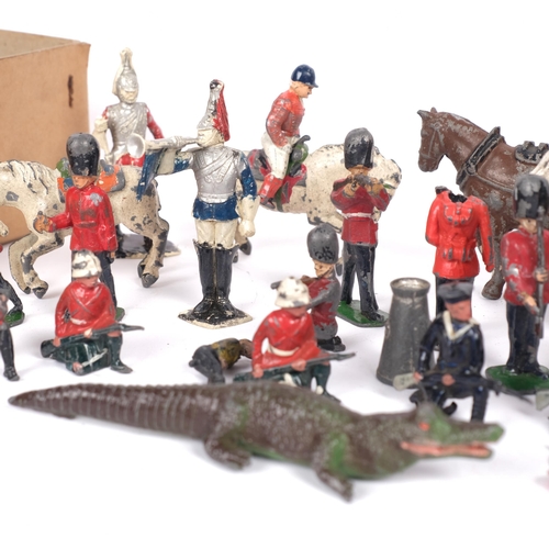 446 - A quantity of Vintage lead and plastic toy figurines, including such brands as Lonestar, Cherilea To... 