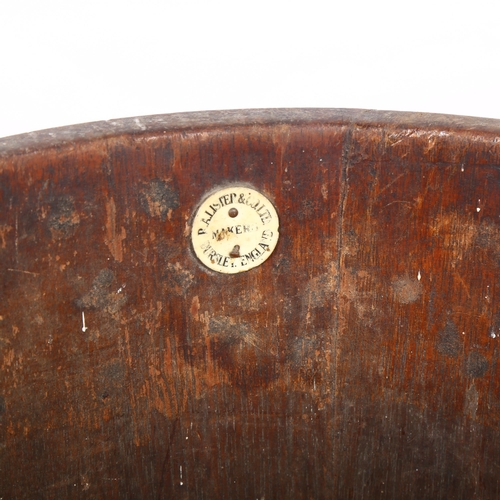 51 - R A Lister & Company Ltd, a coopered oak planter, with label, diameter 31cm, height 27.5cm