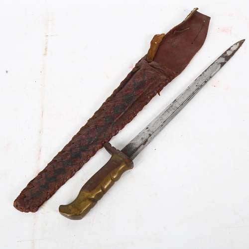 639 - A French bayonet with inscription, dated 1876, 40.5cm