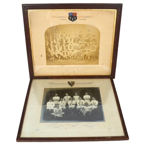 65 - An early black and white photograph, depicting Sydney College athletes, 1928, framed, and a framed p... 