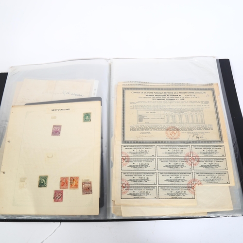 78 - A folder of worldwide stamps, including Czechoslovakia, Newfoundland, Belgium, Holland Ottoman Empir... 