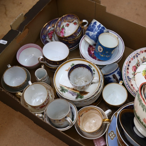 787 - Victorian and other cabinet cups and saucers, various plates and bowls