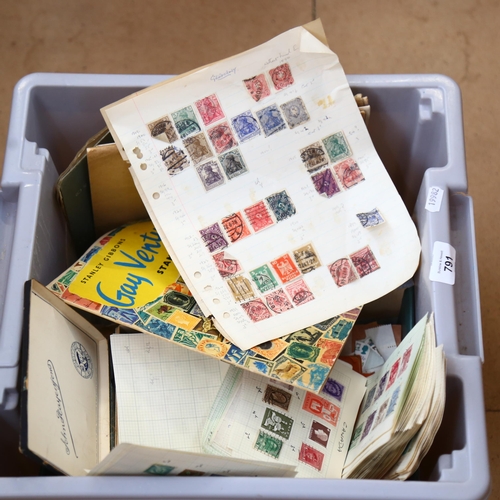 791 - A large quantity of stamp albums, sheets of stamps and loose stamps, UK and worldwide, stock sheets ... 