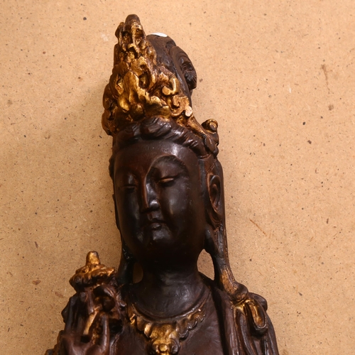 794 - A painted plaster/composite floor standing figure of Guanyin, H104cm