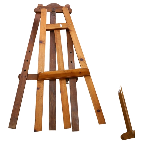 796 - 2 small pine artist's easels, tallest 105cm