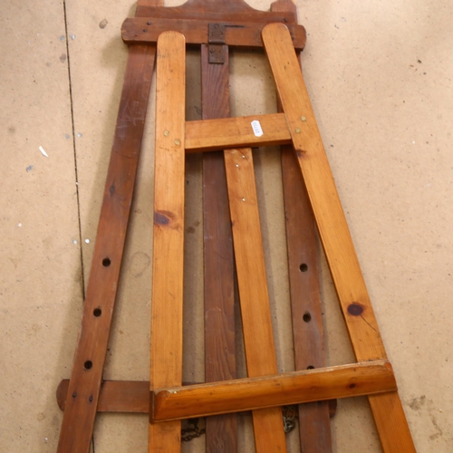 796 - 2 small pine artist's easels, tallest 105cm