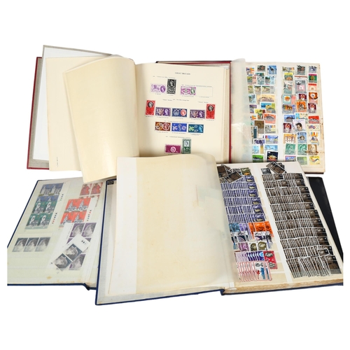 84 - A collection of various UK and worldwide stamp albums, including First Day Covers, stock book etc (b... 