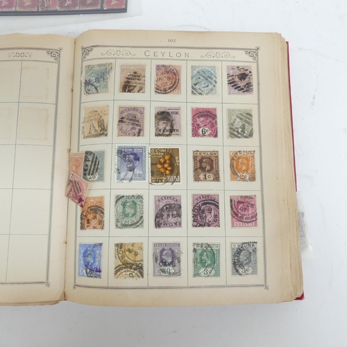 132 - The Lincoln stamp album, a stock book of UK, Commonwealth and worldwide stamps, including Penny Reds... 