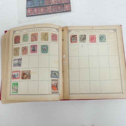 132 - The Lincoln stamp album, a stock book of UK, Commonwealth and worldwide stamps, including Penny Reds... 