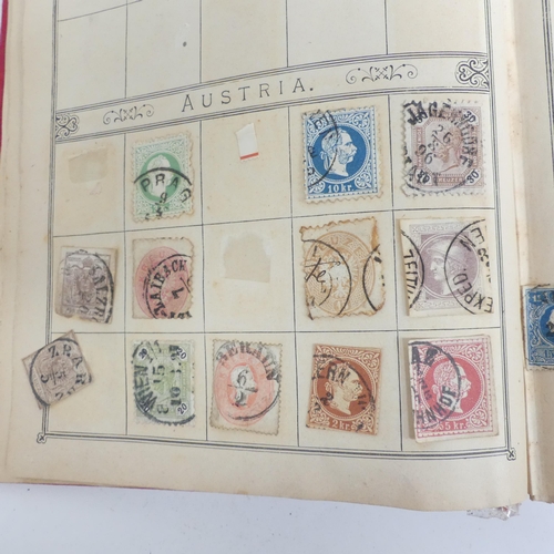 132 - The Lincoln stamp album, a stock book of UK, Commonwealth and worldwide stamps, including Penny Reds... 