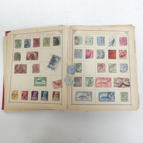 132 - The Lincoln stamp album, a stock book of UK, Commonwealth and worldwide stamps, including Penny Reds... 